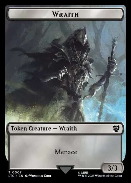 Wraith, carte Magic TLTC 7 — extension Tales of Middle-earth Commander Tokens