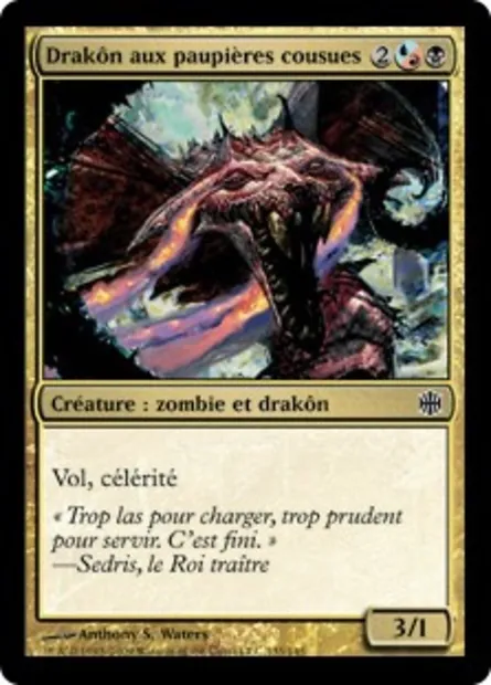 Drakôn aux paupières cousues, carte Magic ARB 135 — extension La Renaissance d'Alara