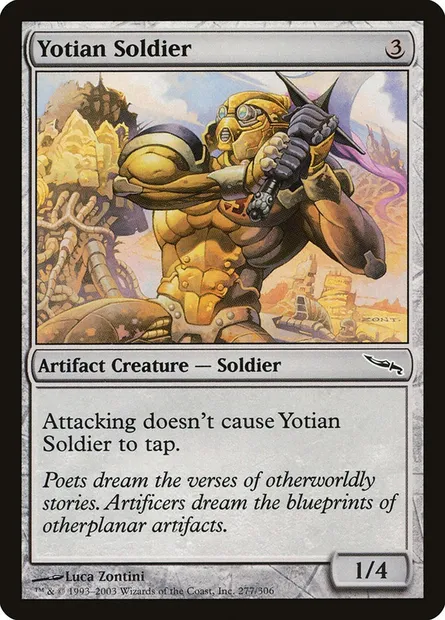 Soldat yotien, carte Magic MRD 277 — extension Mirrodin