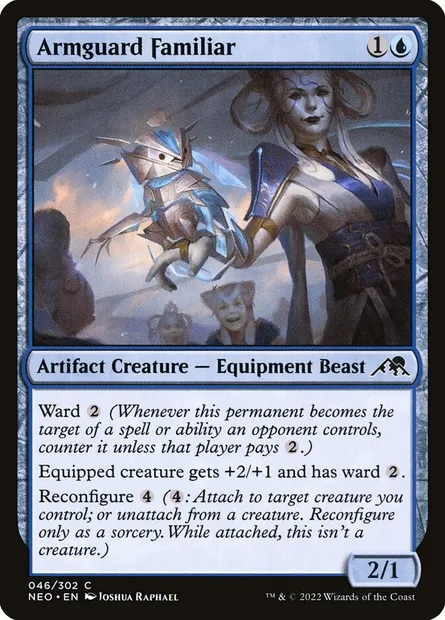 Armguard Familiar, Magic card NEO 46 — Kamigawa: Neon Dynasty set