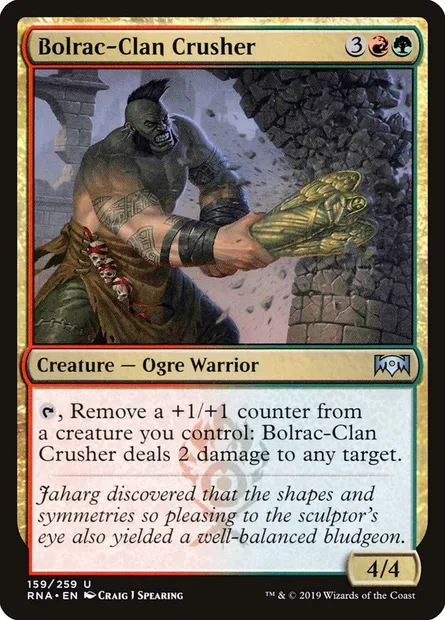 Bolrac-Clan Crusher, Magic card RNA 159 — Ravnica Allegiance set
