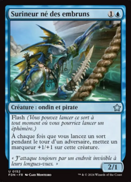 Surineur né des embruns, carte Magic FDN 152 — extension Foundations