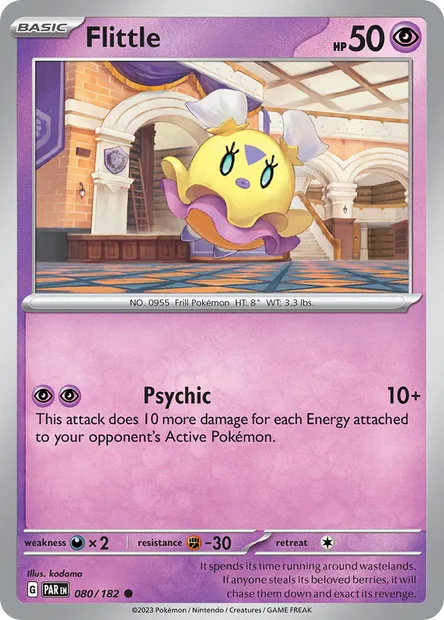 Flittle, Pokémon card PAR 080 — Paradox Rift set