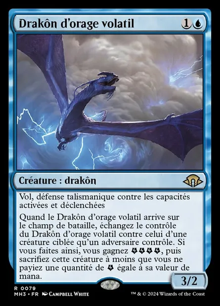 Drakôn d'orage volatil, carte Magic MH3 79 — extension Modern Horizons 3