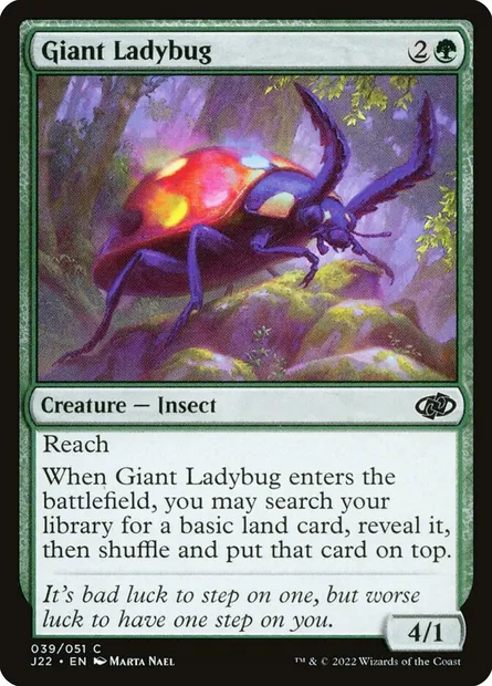 Giant Ladybug, Magic card J22 39 — Jumpstart 2022 set