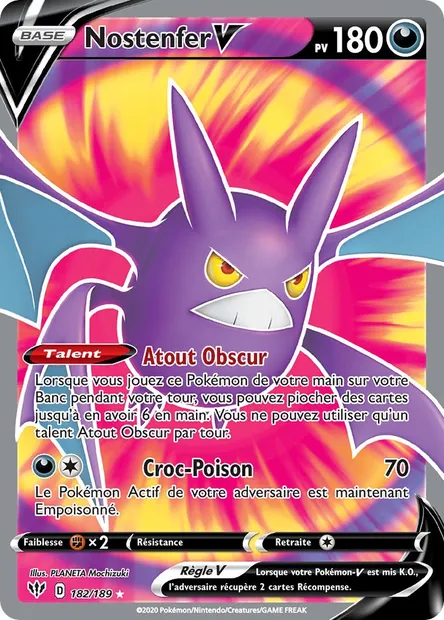 Nostenfer V, carte Pokémon DAA 182 — extension Ténèbres Embrasées