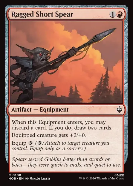 Ragged Short Spear, Magic card HOB 108 — The Hobbit set