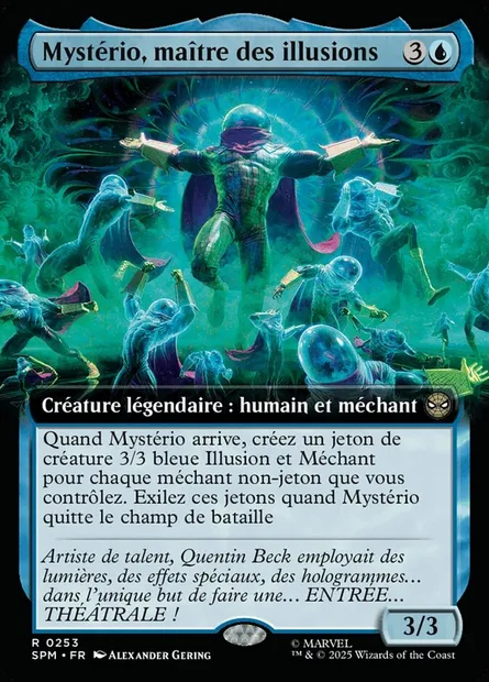 Mystério, maître des illusions, carte Magic SPM 253 — extension Marvel's Spider-Man