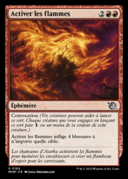 Activer les flammes, carte Magic MOM 166 — extension L'invasion des machines
