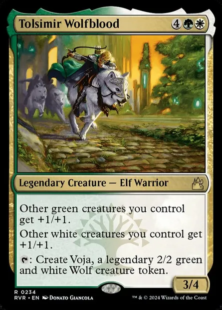 Tolsimir Wolfblood, Magic card RVR 234 — Ravnica Remastered set