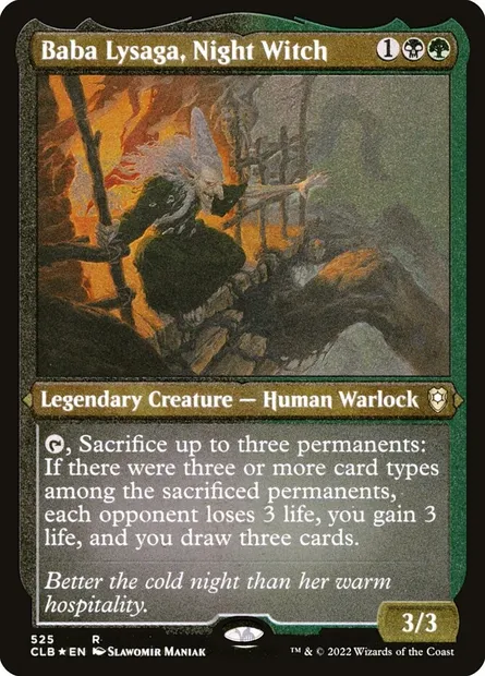 Baba Lysaga, Night Witch, Magic card CLB 525 — Commander Legends: Battle for Baldur's Gate set