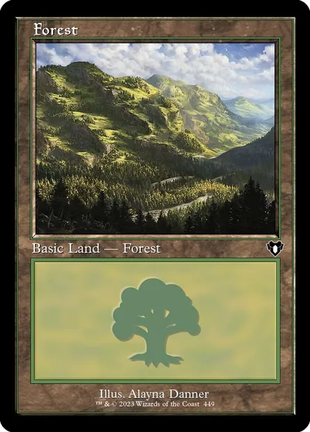 Forest, Magic card CMM 449 — Commander Masters set