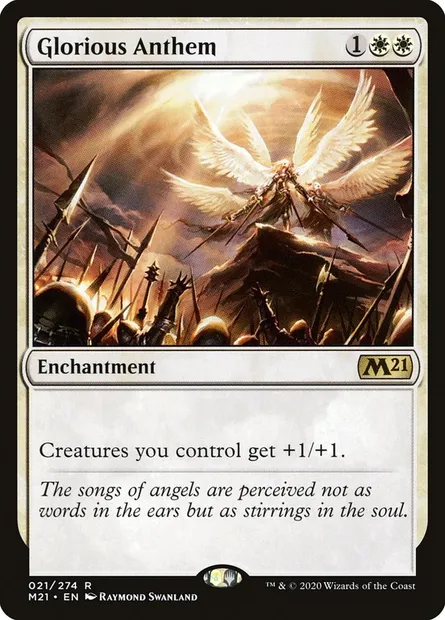 Glorious Anthem, Magic card M21 21 — Core Set 2021 set