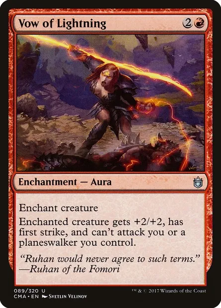 Vœu de foudre, carte Magic CMA 89 — extension Commander Anthology