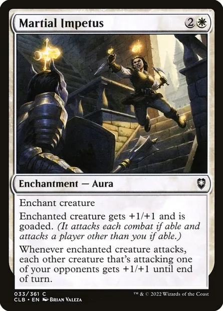 Martial Impetus, Magic card CLB 33 — Commander Legends: Battle for Baldur's Gate set