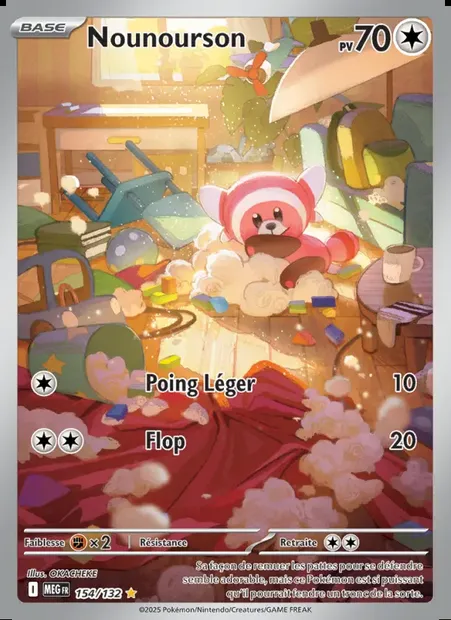 Nounourson, carte Pokémon MEG 154 — extension Méga-Évolution