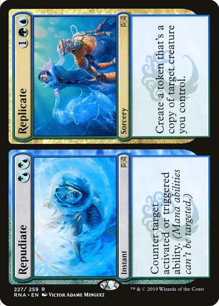 Repudiate // Replicate, Magic card RNA 227 — Ravnica Allegiance set