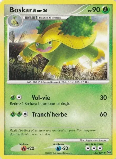 Boskara, carte Pokémon PL 49 — extension Platine