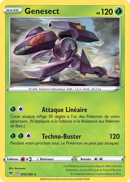 Genesect, carte Pokémon VIV 16 — extension Voltage Éclatant