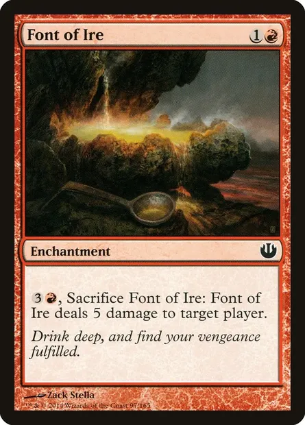 Font of Ire, Magic card JOU 97 — Journey into Nyx set