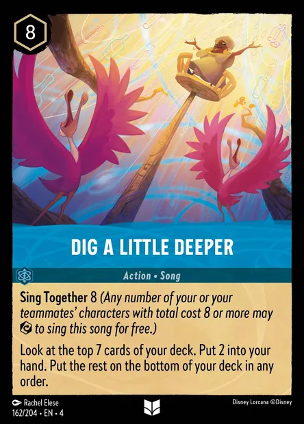 Dig a Little Deeper, Disney Lorcana card CH4-162 — Ursula's Return set