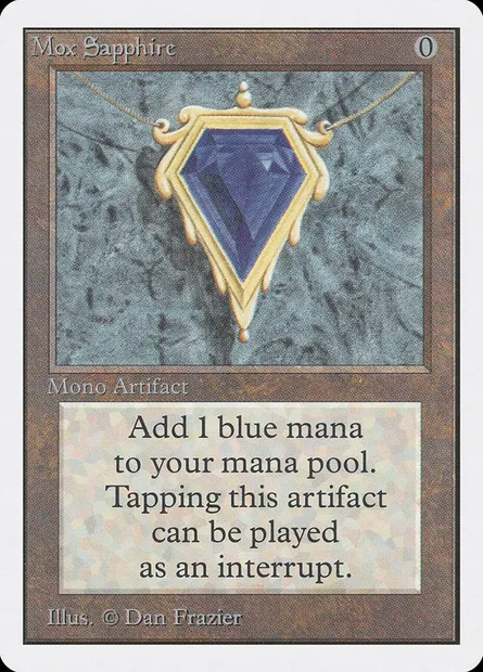 Mox Sapphire, Magic card 2ED 266 — Unlimited Edition set