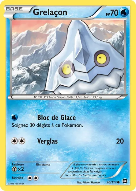 Grelaçon, carte Pokémon STS 36 — extension Offensive Vapeur