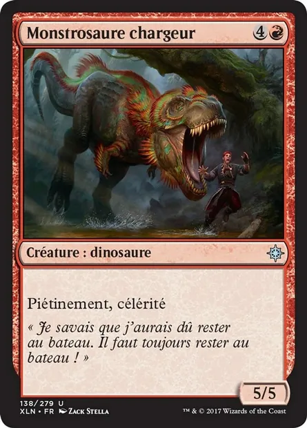 Monstrosaure chargeur, carte Magic XLN 138 — extension Ixalan