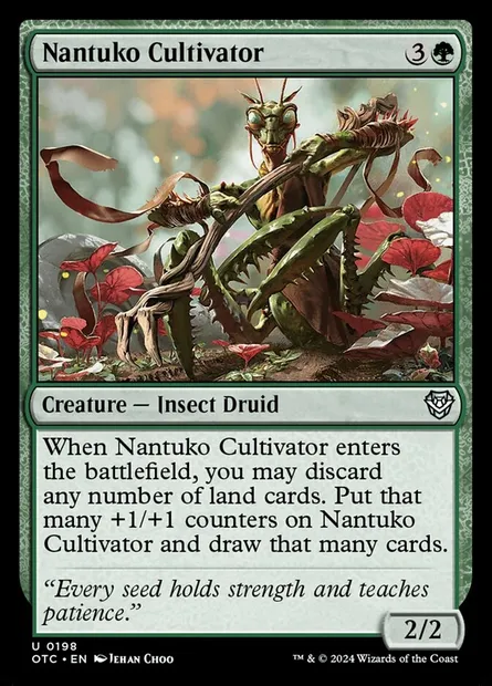 Nantuko Cultivator, Magic card OTC 198 — Outlaws of Thunder Junction Commander set