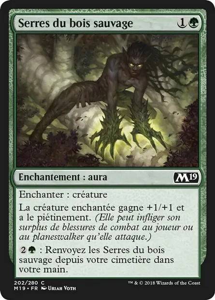 Serres du bois sauvage, carte Magic M19 202 — extension Core Set 2019