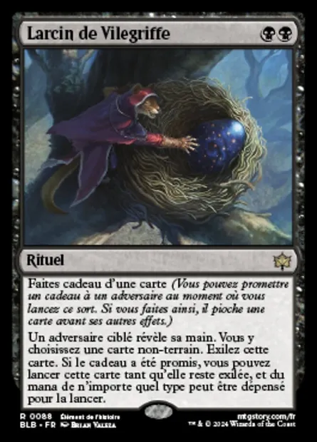 Larcin de Vilegriffe, carte Magic BLB 88 — extension Bloomburrow