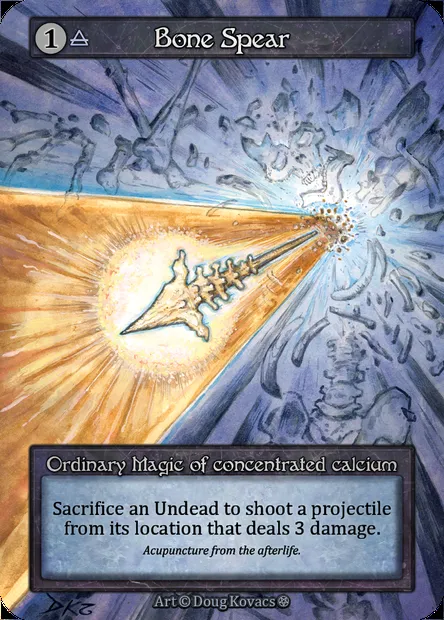 Bone Spear, Sorcery card GOT 221 — Gothic set