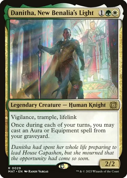 Danitha, New Benalia's Light, Magic card MAT 29 — March of the Machine: The Aftermath set