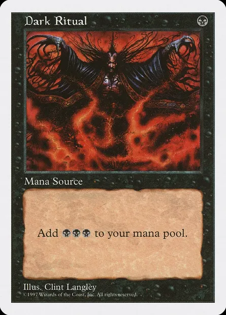 Dark Ritual, Magic card 5ED 153 — Fifth Edition set