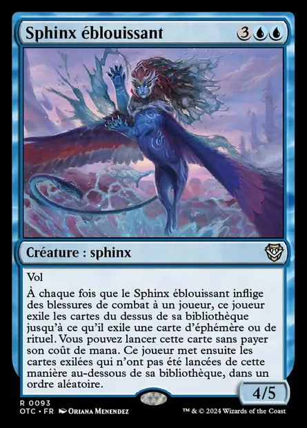 Sphinx éblouissant, carte Magic OTC 93 — extension Outlaws of Thunder Junction Commander
