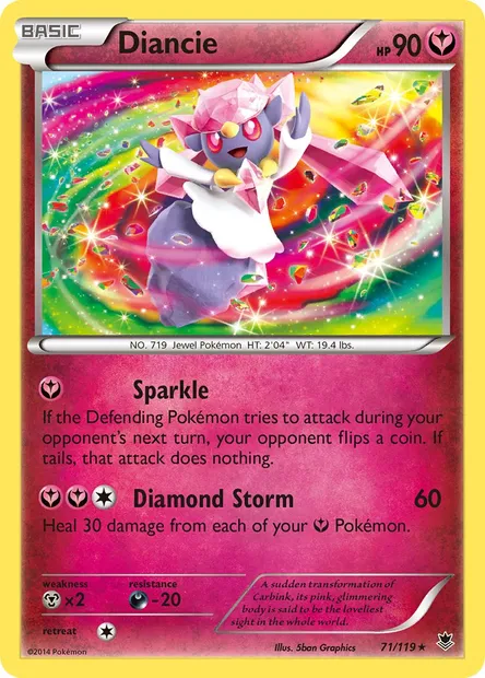 Diancie, Pokémon card PHF 71 — Phantom Forces set