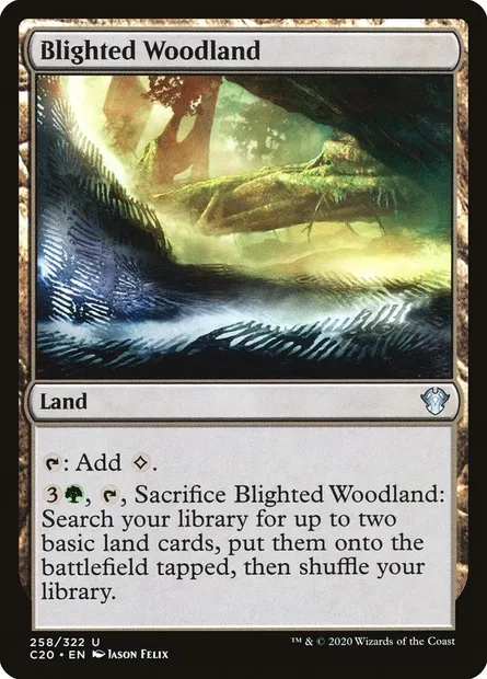 Blighted Woodland, Magic card C20 258 — Commander 2020 set