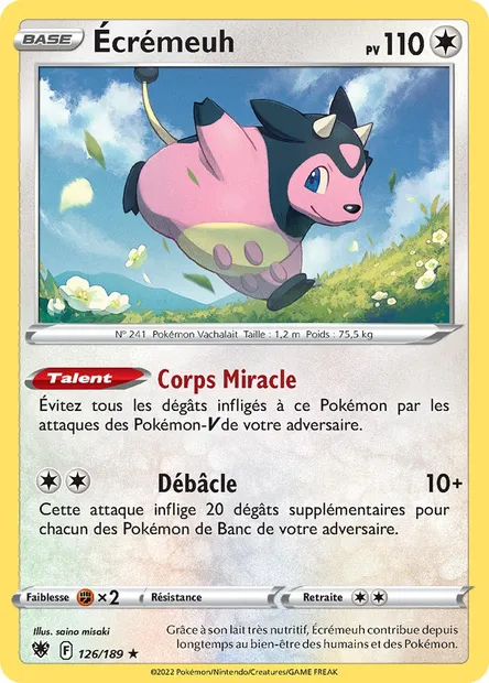 Écrémeuh, carte Pokémon ASR 126 — extension Astres Radieux