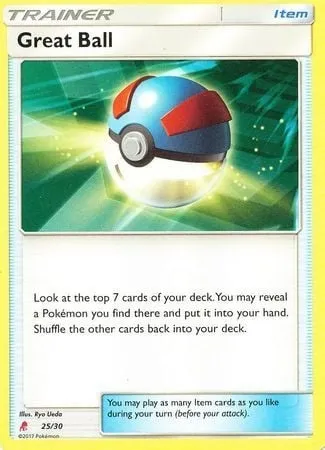 Great Ball, Pokémon card TK10L 025 — Sun & Moon Trainer Kit: Lycanroc & Alolan Raichu (Lycanroc) set
