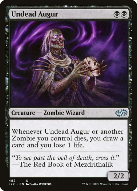 Undead Augur, Magic card J22 482 — Jumpstart 2022 set