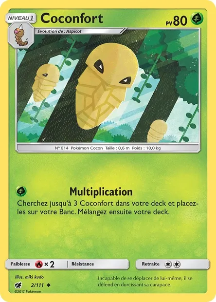 Coconfort, carte Pokémon CIN 2 — extension Invasion Carmin