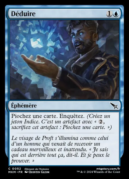 Déduire, carte Magic MKM 52 — extension Murders at Karlov Manor