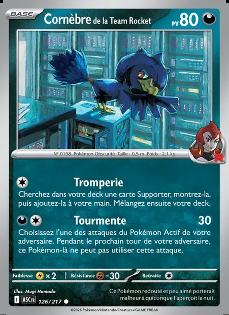 Cornèbre de la Team Rocket, carte Pokémon ASC 126 — extension Héros Transcendants