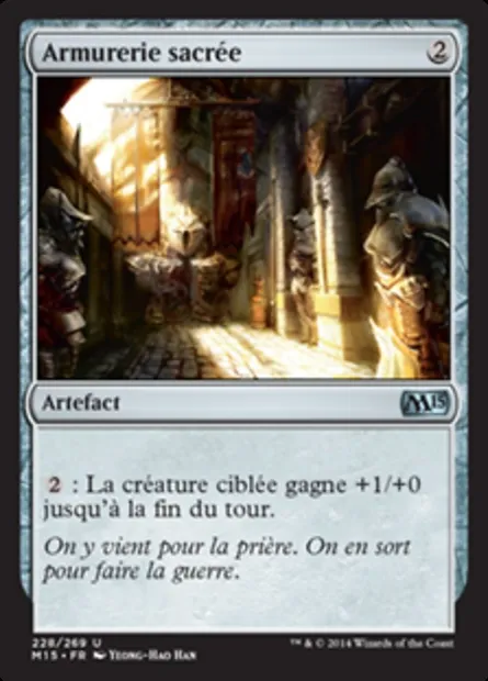Armurerie sacrée, carte Magic M15 228 — extension Magic 2015