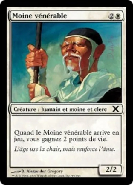Moine vénérable, carte Magic 10E 55 — extension Dixième édition
