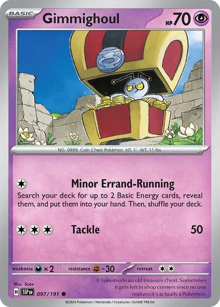 Gimmighoul, Pokémon card SSP 097 — Surging Sparks set