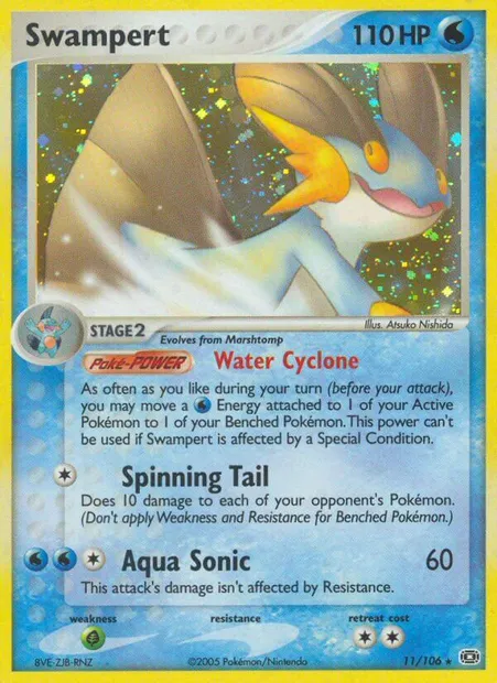 Swampert, Pokémon card EM 11 — Emerald set