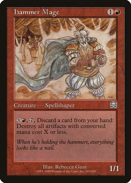 Hammer Mage, Magic card MMQ 193 — Mercadian Masques set