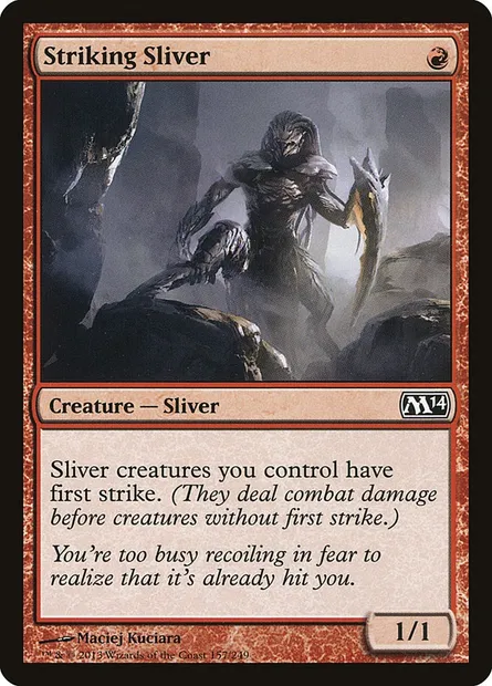 Striking Sliver, Magic card M14 157 — Magic 2014 set