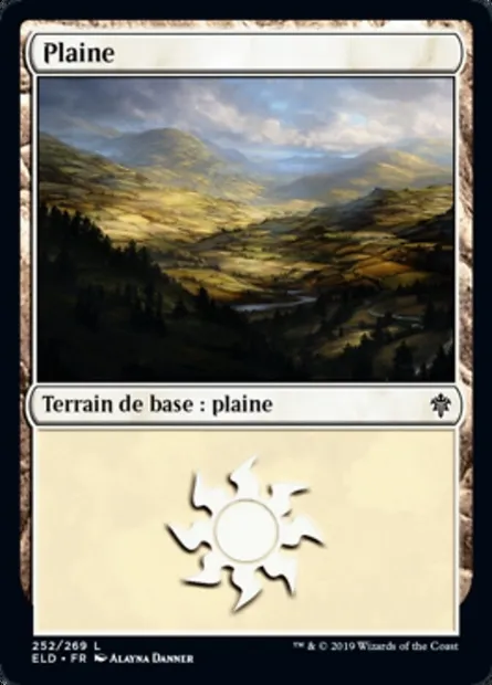 Plaine, carte Magic ELD 252 — extension Throne of Eldraine